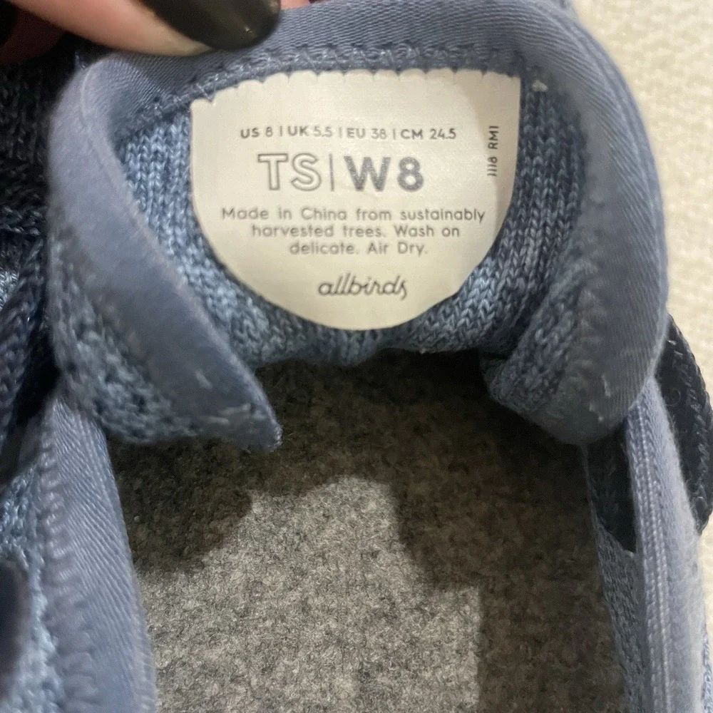Allbirds Navy Blue Mesh Lace‎ Up Comfort Activewear Casual Shoes TS/W8 Size 8